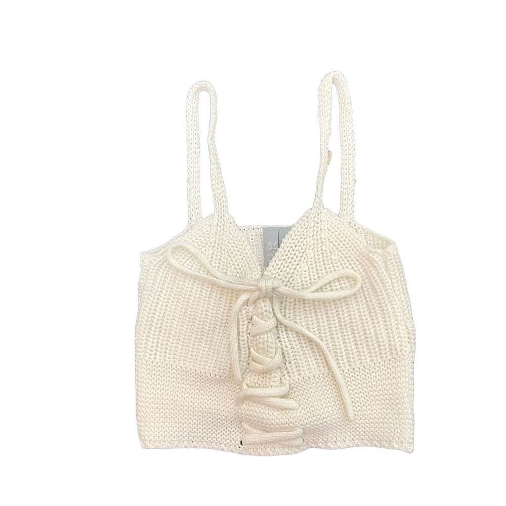 Crochet knitted top bra top